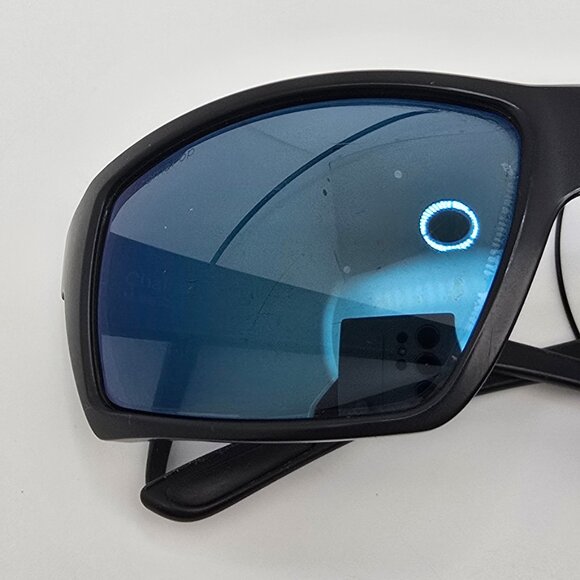 Smith Challis Matte Black Frame ChromaPop+ Polarized Blue Mirror Lens Sunglasses - Picture 14 of 14